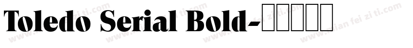Toledo Serial Bold字体转换